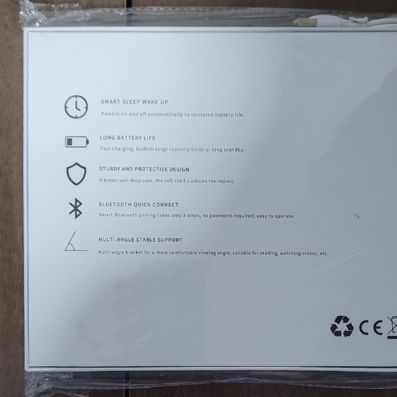 Light Blue Tablet Case with Keyboard - Picture 5 of 5